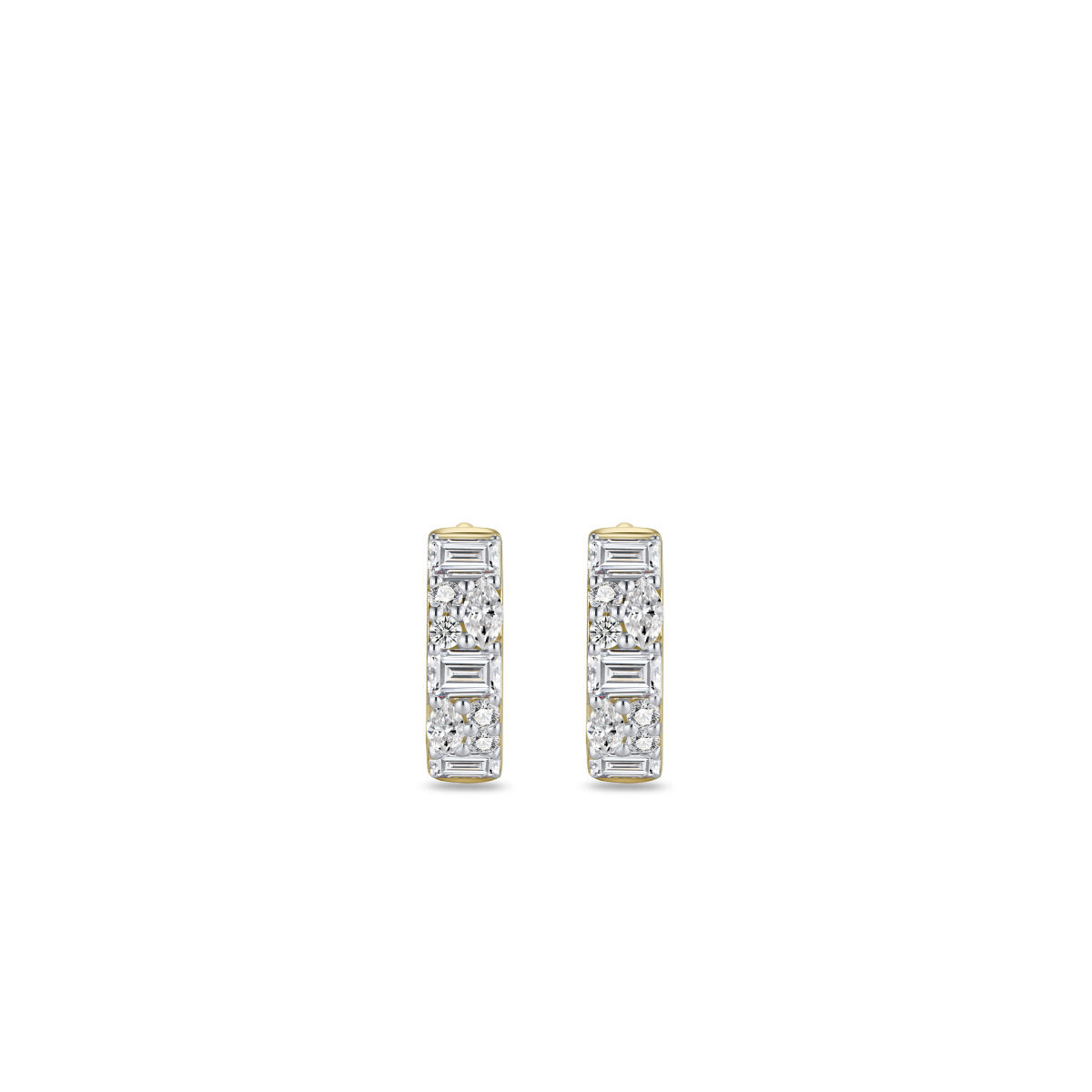 Gisser Oorringen 14K Bicolor Goud Lab grown diamant – VBLKC1054 – foto 2
