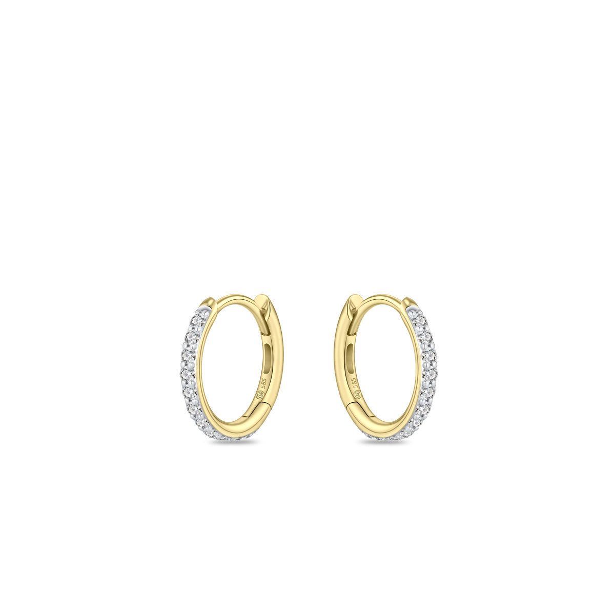 Gisser Oorringen 14K Bicolor Goud Lab grown diamant – VBLKCK1/12
