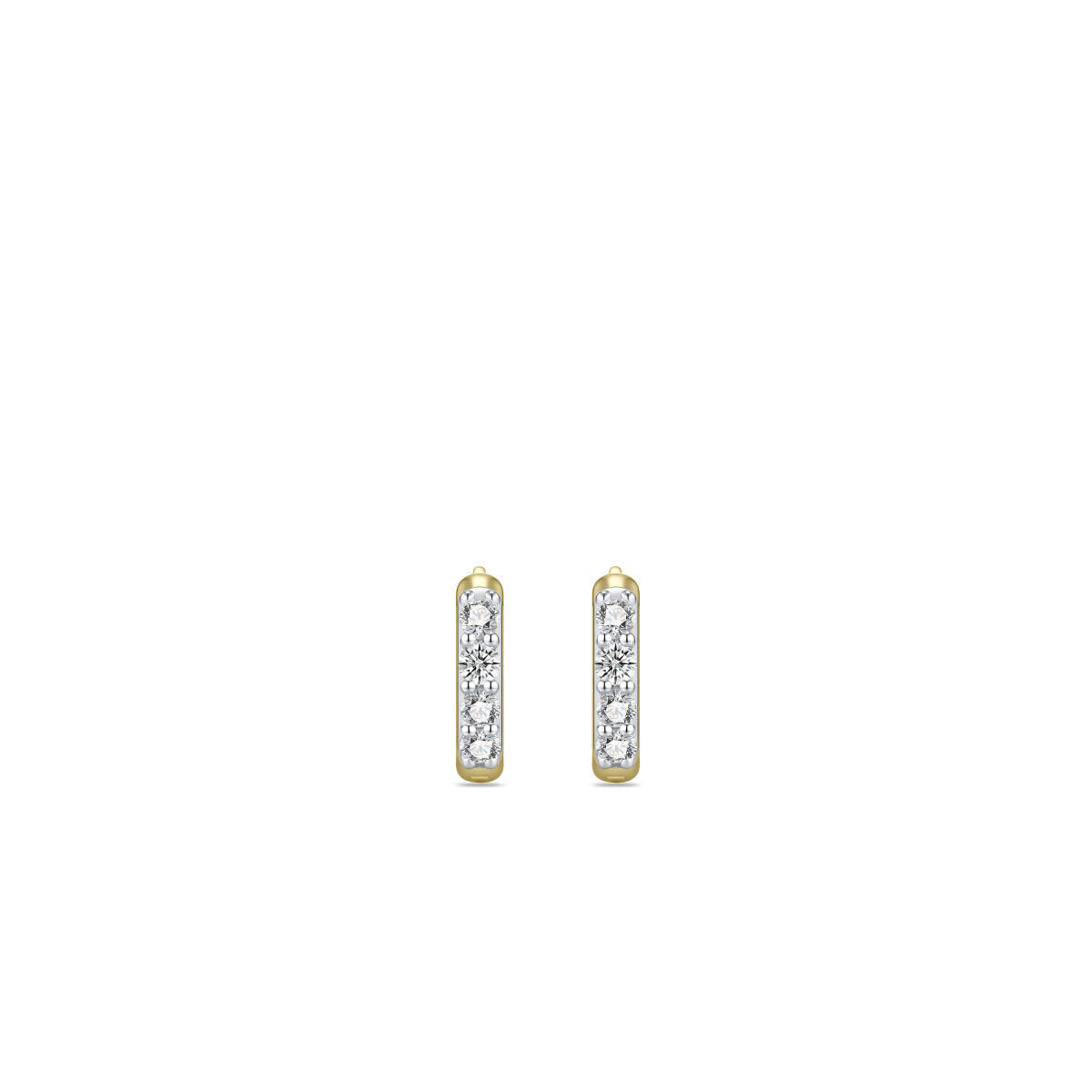 Gisser Oorringen 14K Bicolor Goud Lab grown diamant – VBLKCK2/10 – foto 2
