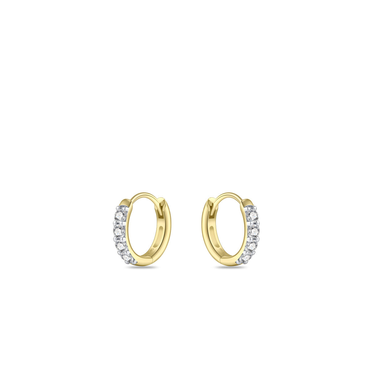 Gisser Oorringen 14K Bicolor Goud Lab grown diamant – VBLKCK2/10