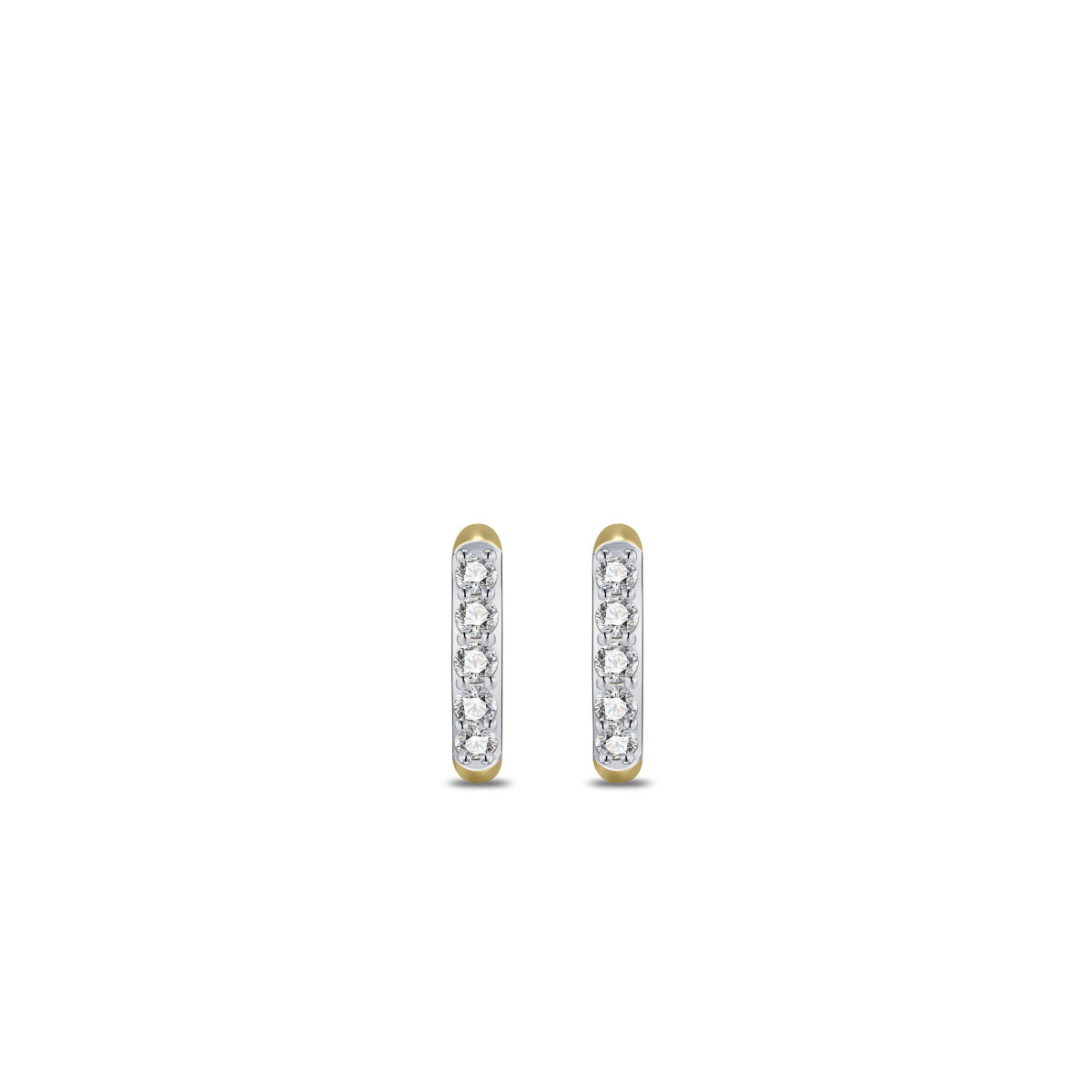 Gisser Oorringen 14K Bicolor Goud Lab grown diamant – VBLKCK2/12 – foto 2