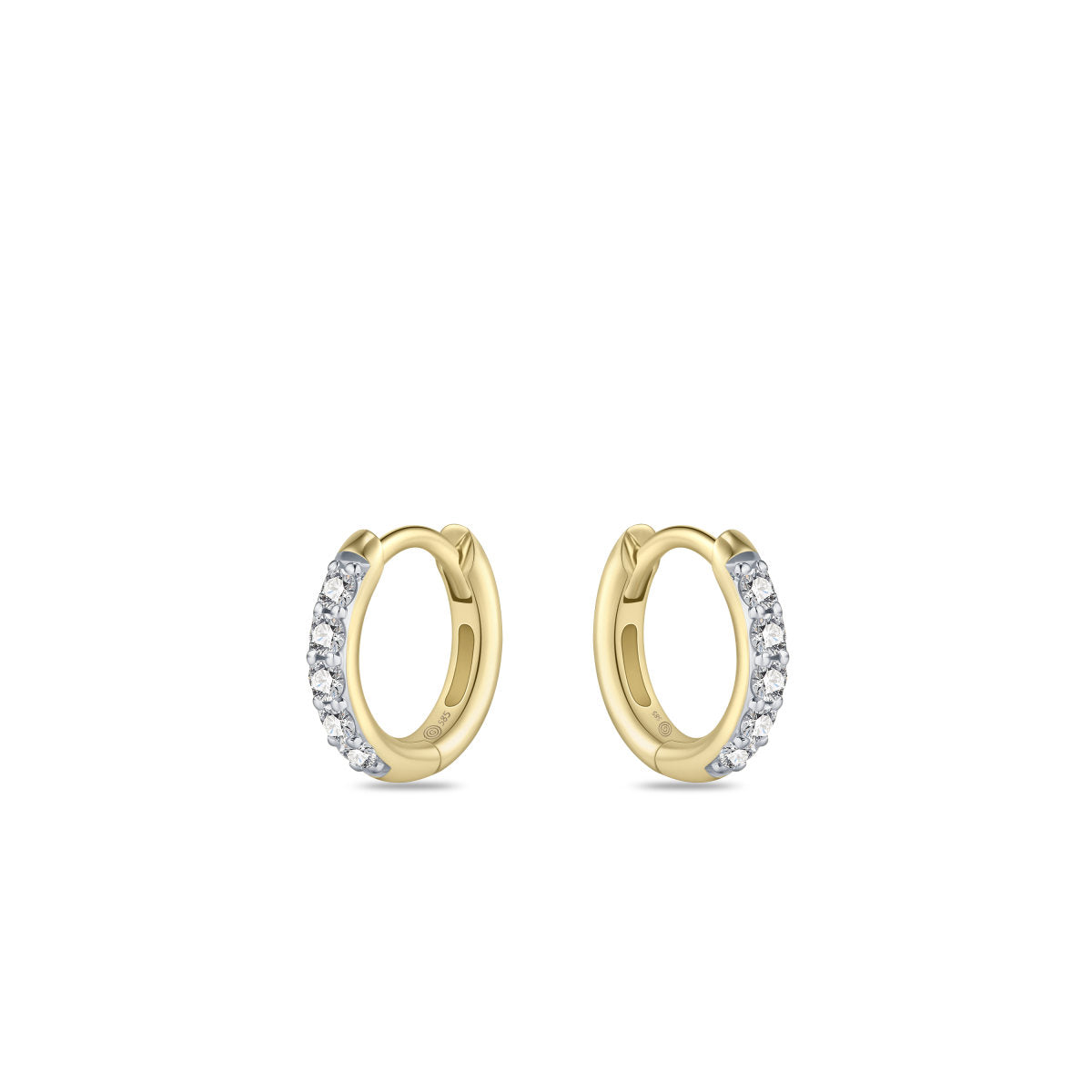 Gisser Oorringen 14K Bicolor Goud Lab grown diamant – VBLKCK2/12