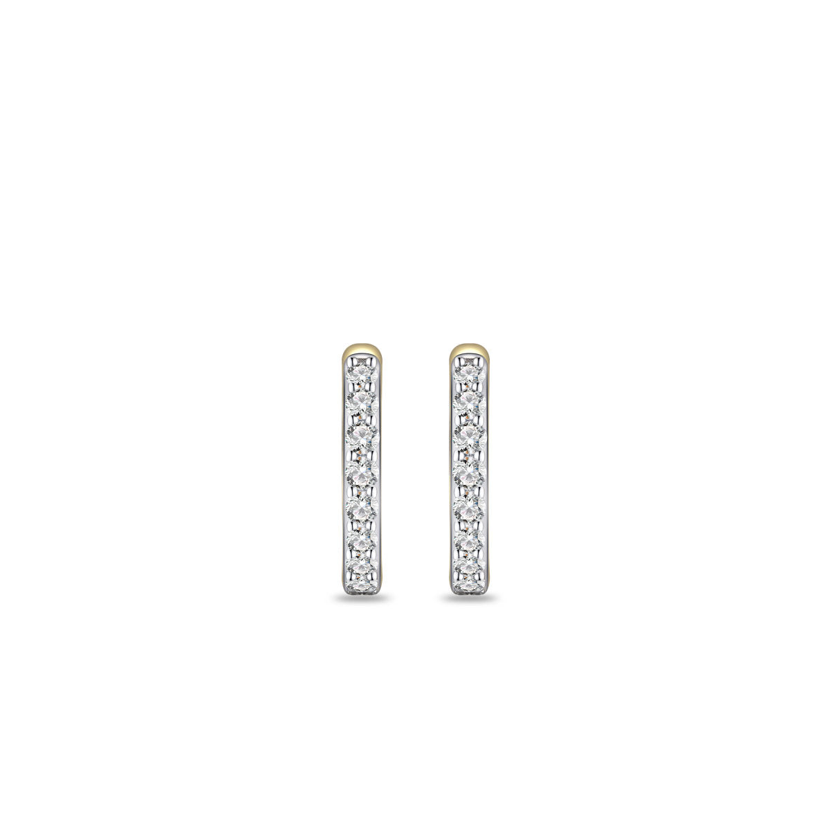 Gisser Oorringen 14K Bicolor Goud Lab grown diamant – VBLKCK2/15 – foto 2