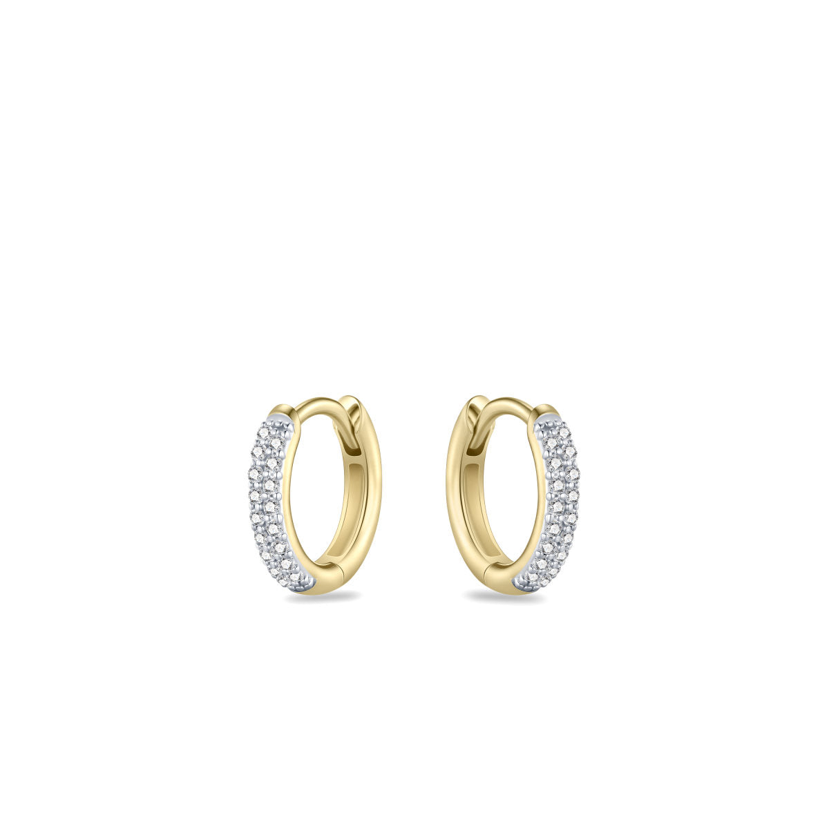 Gisser Oorringen 14K Bicolor Goud Lab grown diamant – VBLKCS2/12