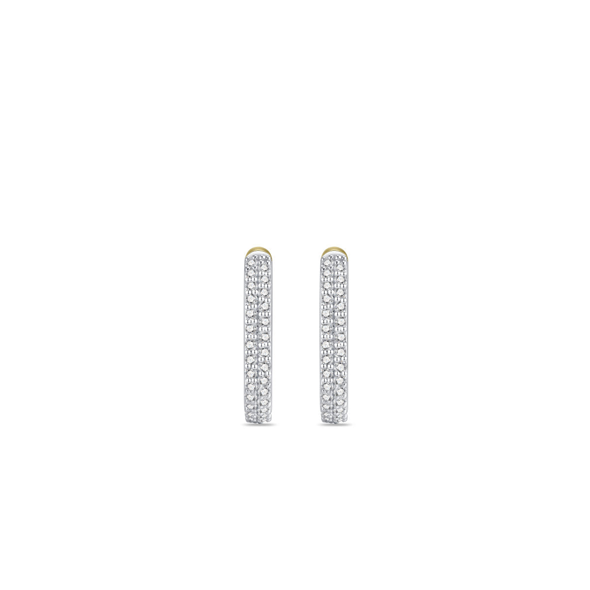 Gisser Oorringen 14K Bicolor Goud Lab grown diamant – VBLKCS2/15 – foto 2