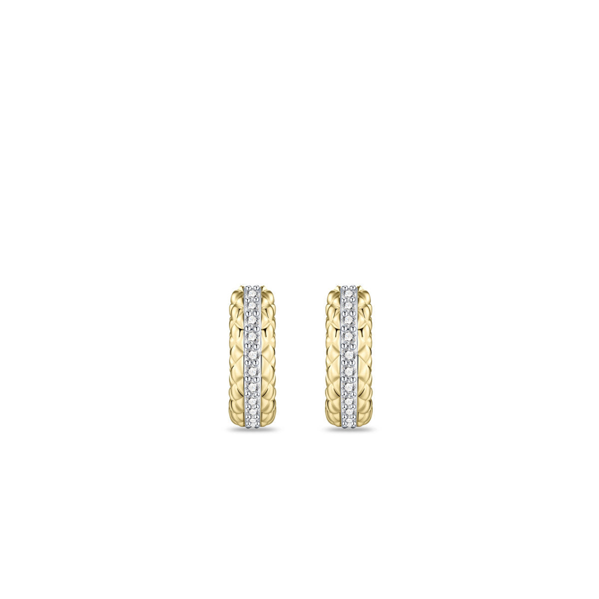 Gisser Oorbellen 14K Bicolor Goud Lab grown diamant – VBLKCT4/12 – foto 2