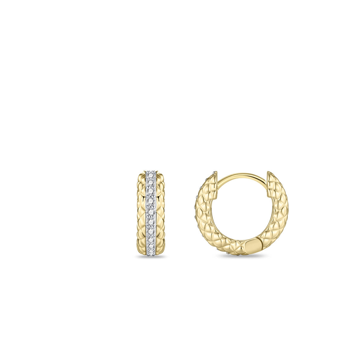 Gisser Oorbellen 14K Bicolor Goud Lab grown diamant – VBLKCT4/12 – foto 3