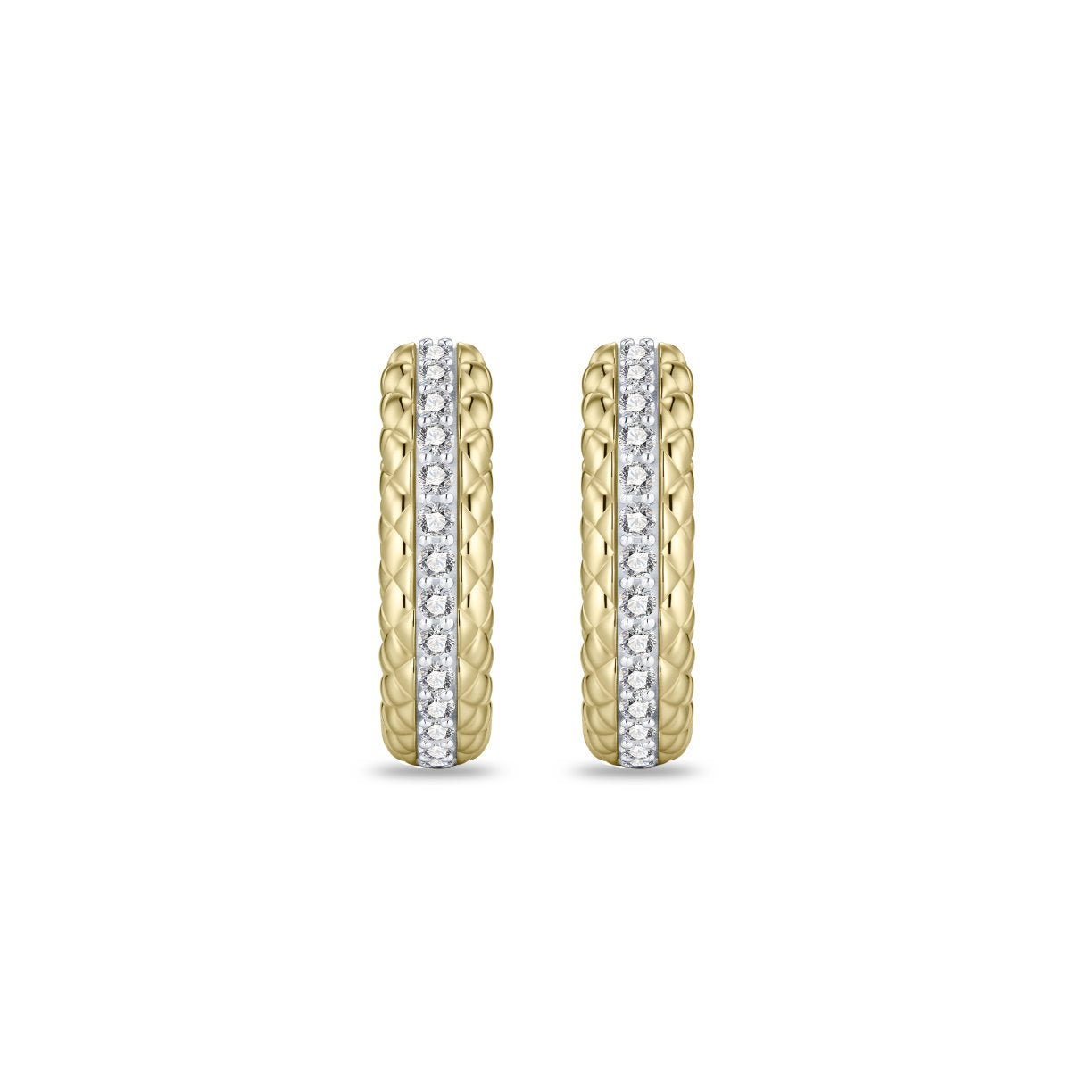 Gisser Oorbellen 14K Bicolor Goud Lab grown diamant – VBLKCT4/15 – foto 2