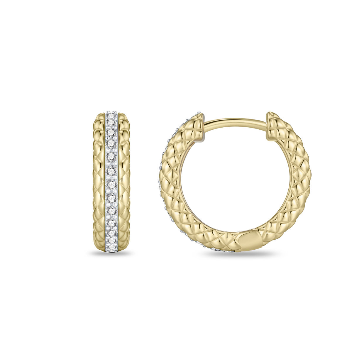 Gisser Oorbellen 14K Bicolor Goud Lab grown diamant – VBLKCT4/15 – foto 3
