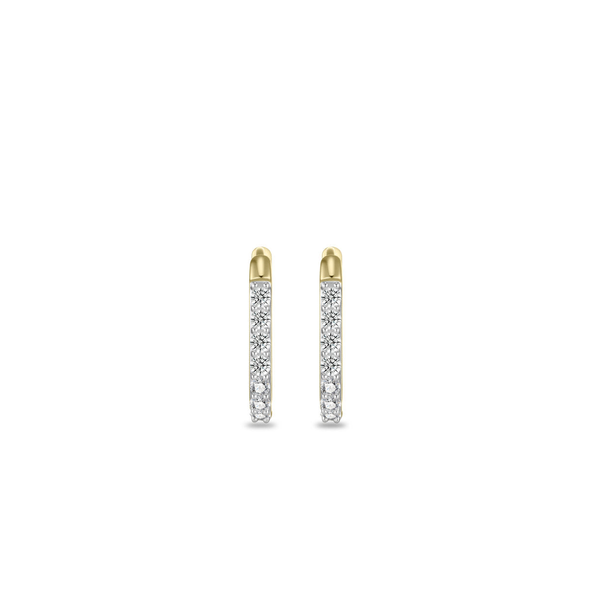 Gisser Oorringen 14K Bicolor Goud Lab grown diamant – VBLKCU2/15 – foto 2