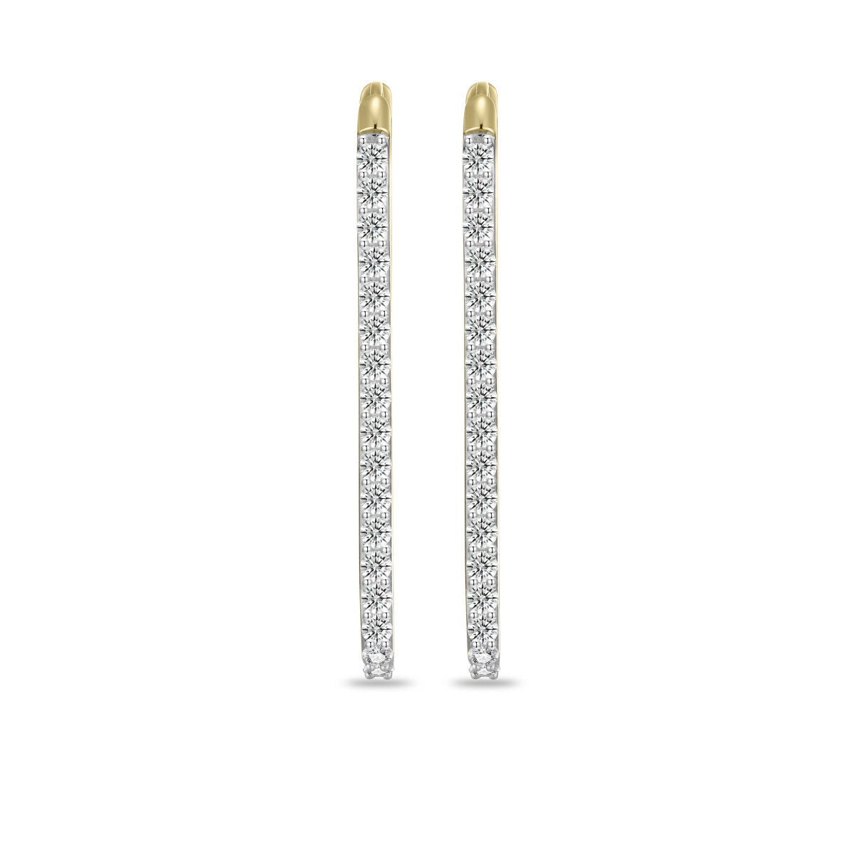 Gisser Oorringen 14K Bicolor Goud Lab grown diamant – VBLKCU2/35