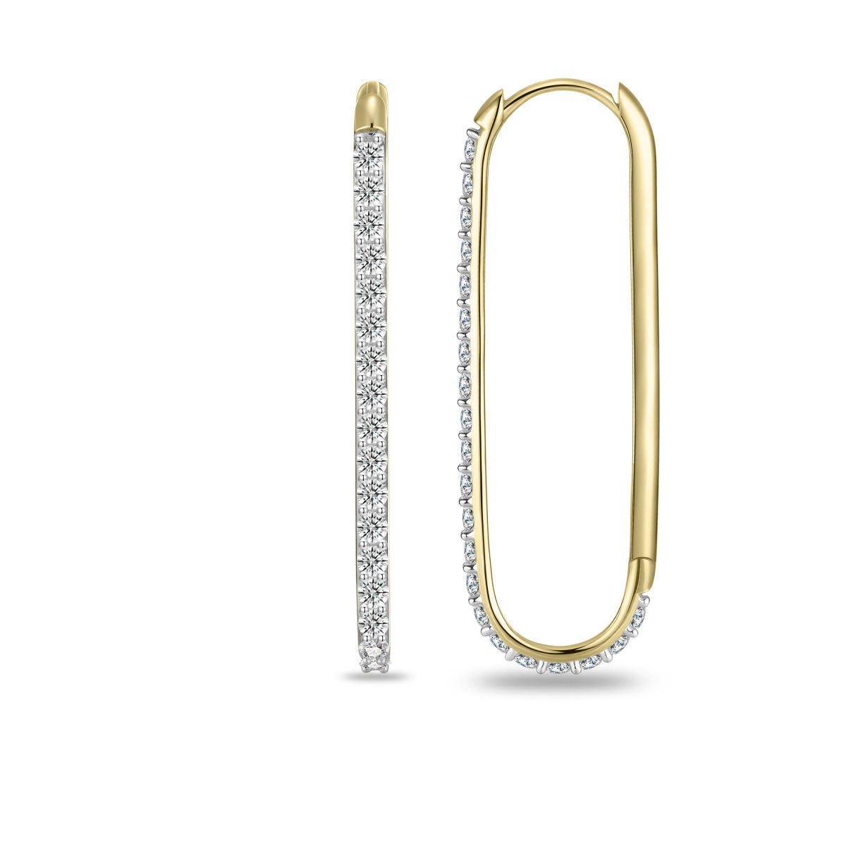 Gisser Oorringen 14K Bicolor Goud Lab grown diamant – VBLKCU2/35 – foto 2