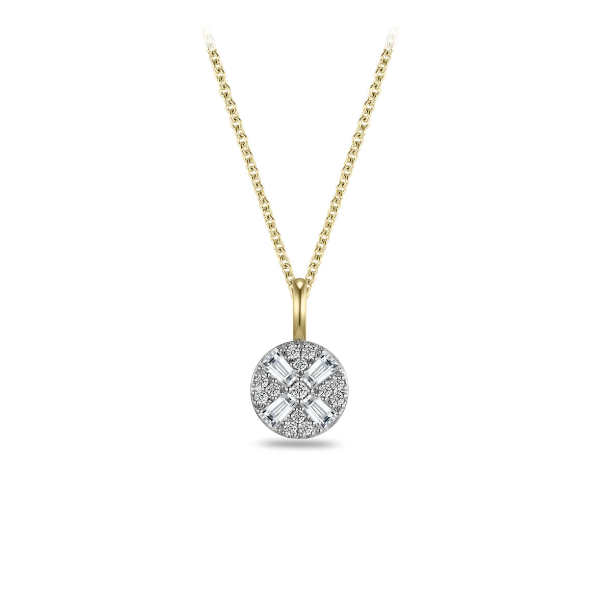 Gisser Ketting 14K Bicolor Goud Lab grown diamant 42+3 cm – VBLN1127