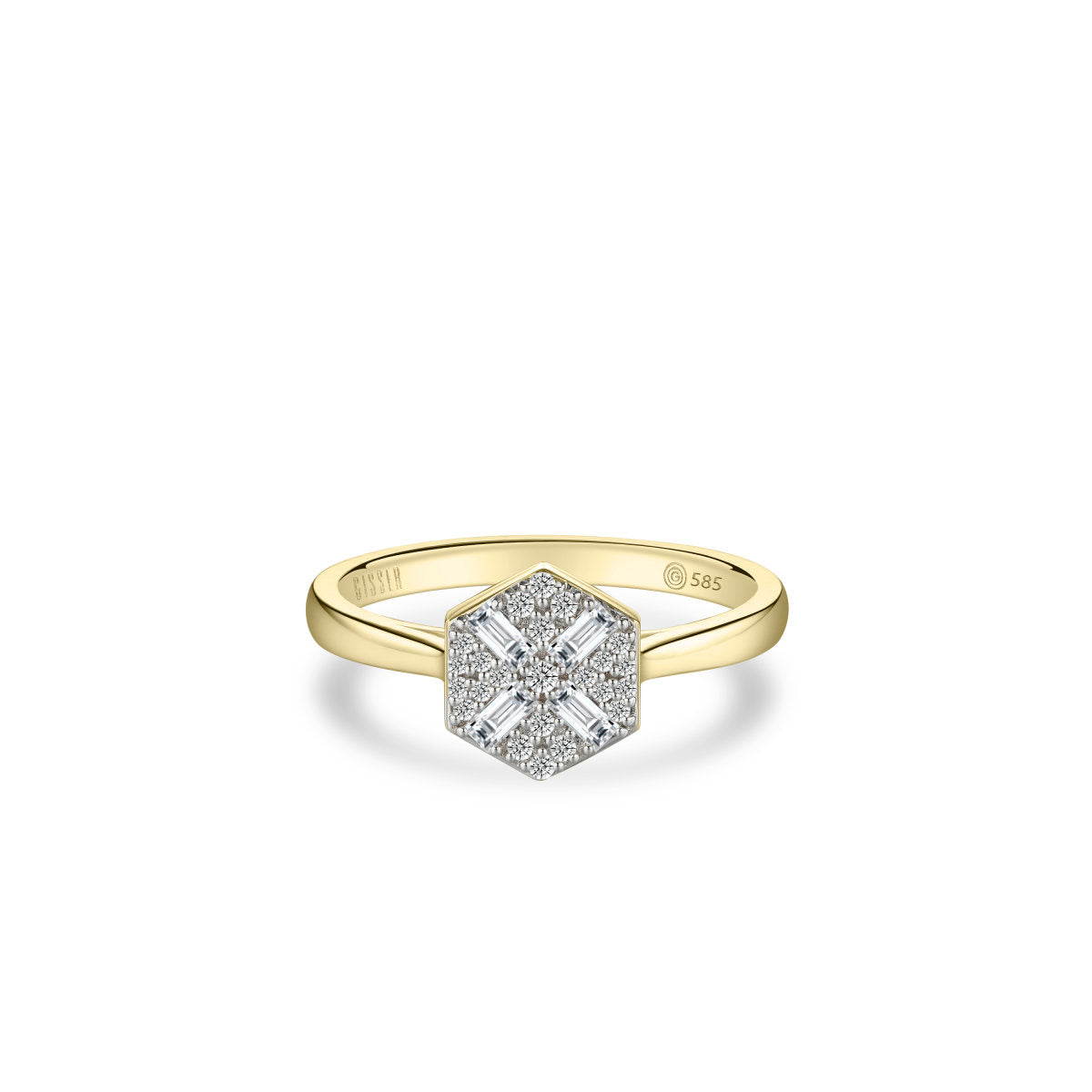 Gisser Ring 14K Bicolor Goud Lab grown diamant – VBLR084 – foto 2