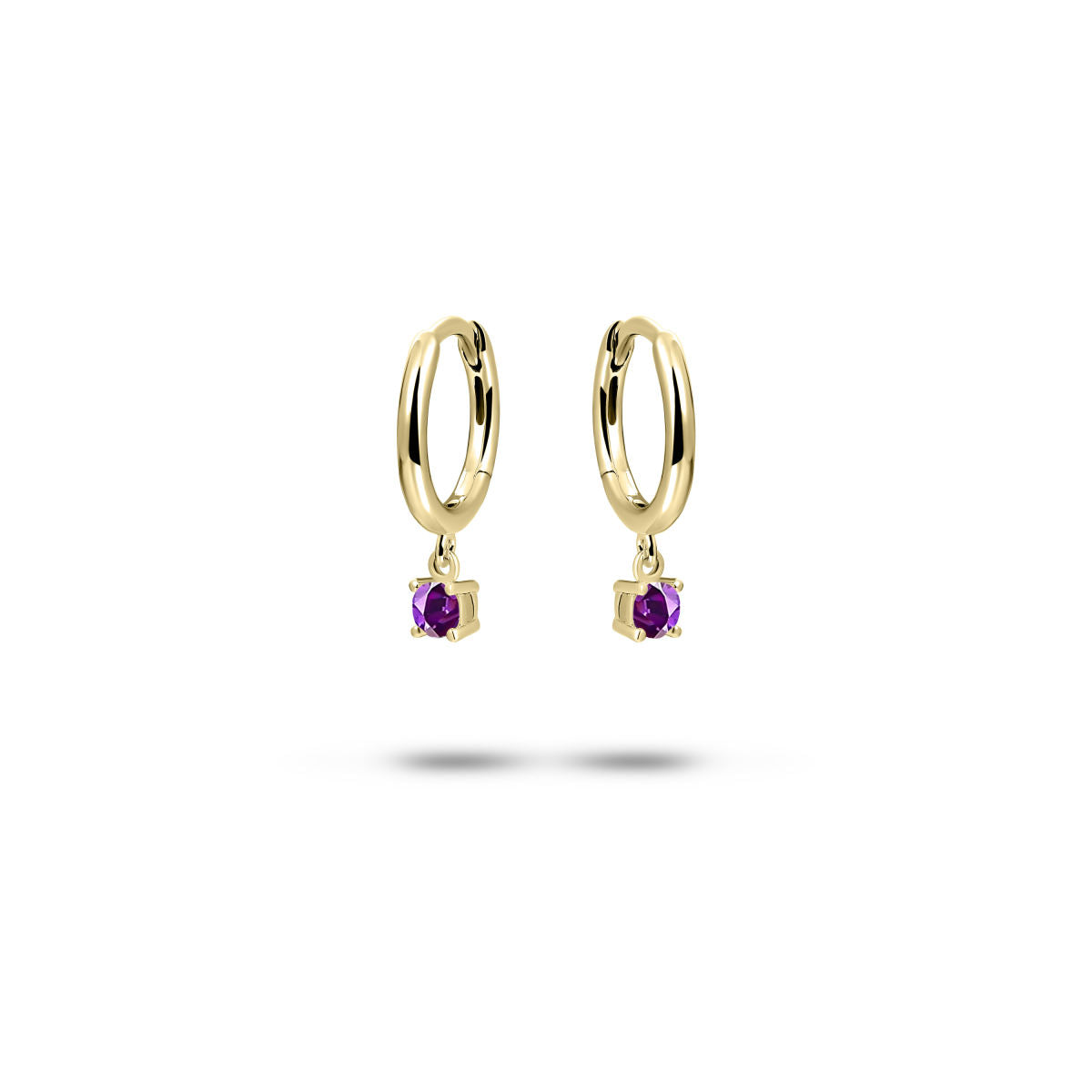 Gisser Oorbellen 14K Geelgoud Amethist – VGAKC1000