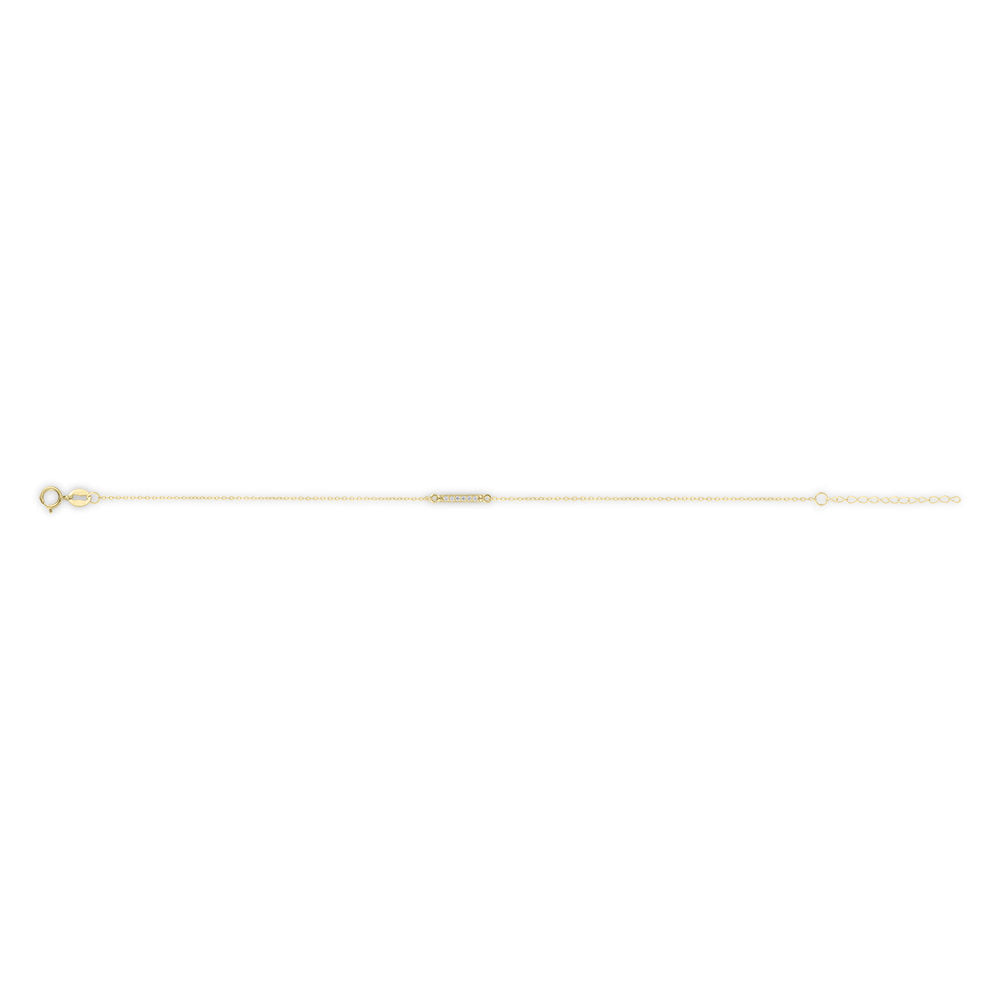 Gisser Armband 14K Geelgoud Zirkonia Wit 17+3 cm – VGB007 – foto 2