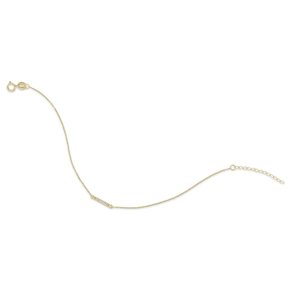 Gisser Armband 14K Geelgoud Zirkonia Wit 17+3 cm – VGB007 – foto 3