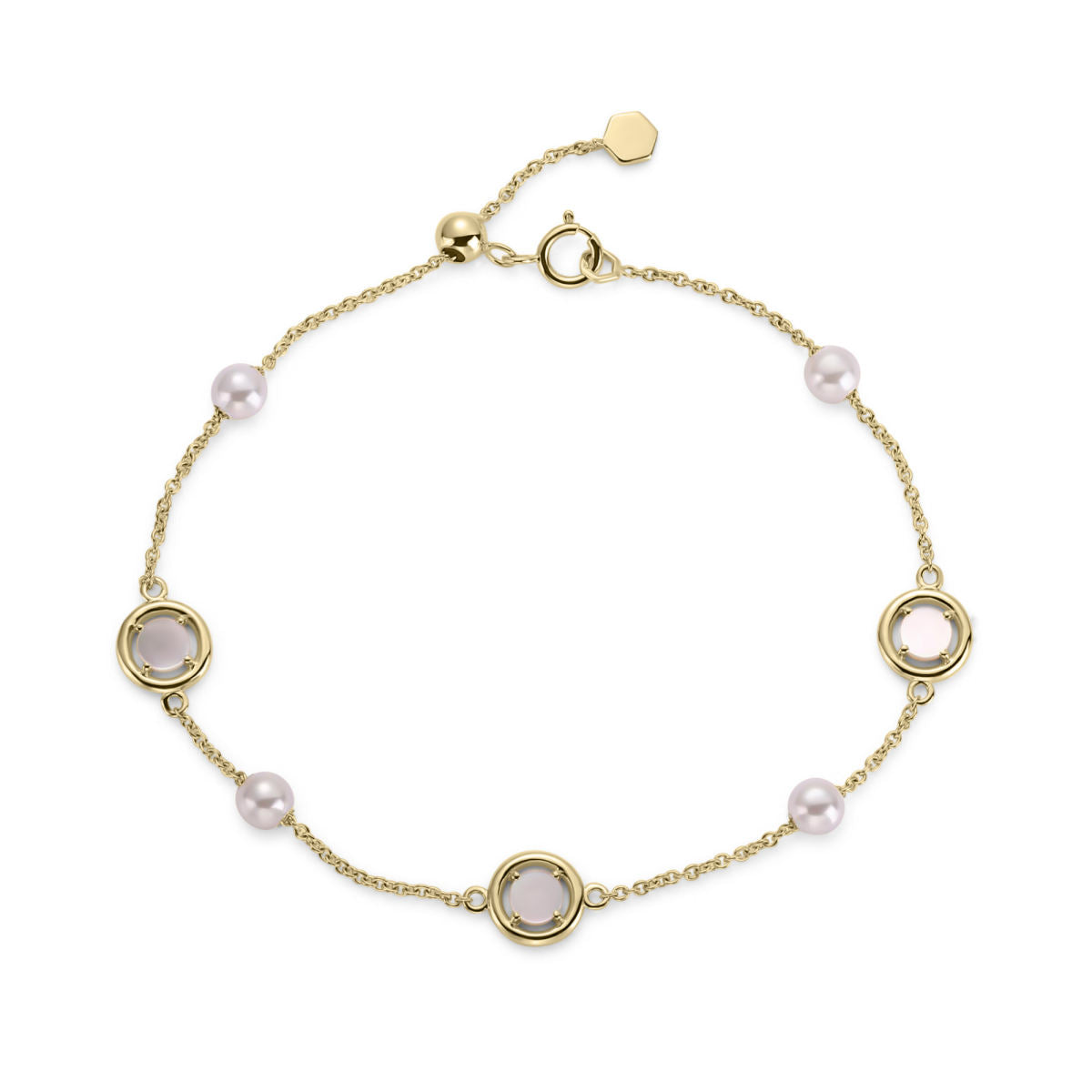 Gisser Armband 14K Geelgoud Zoetwaterparel 18,5 cm – VGB034