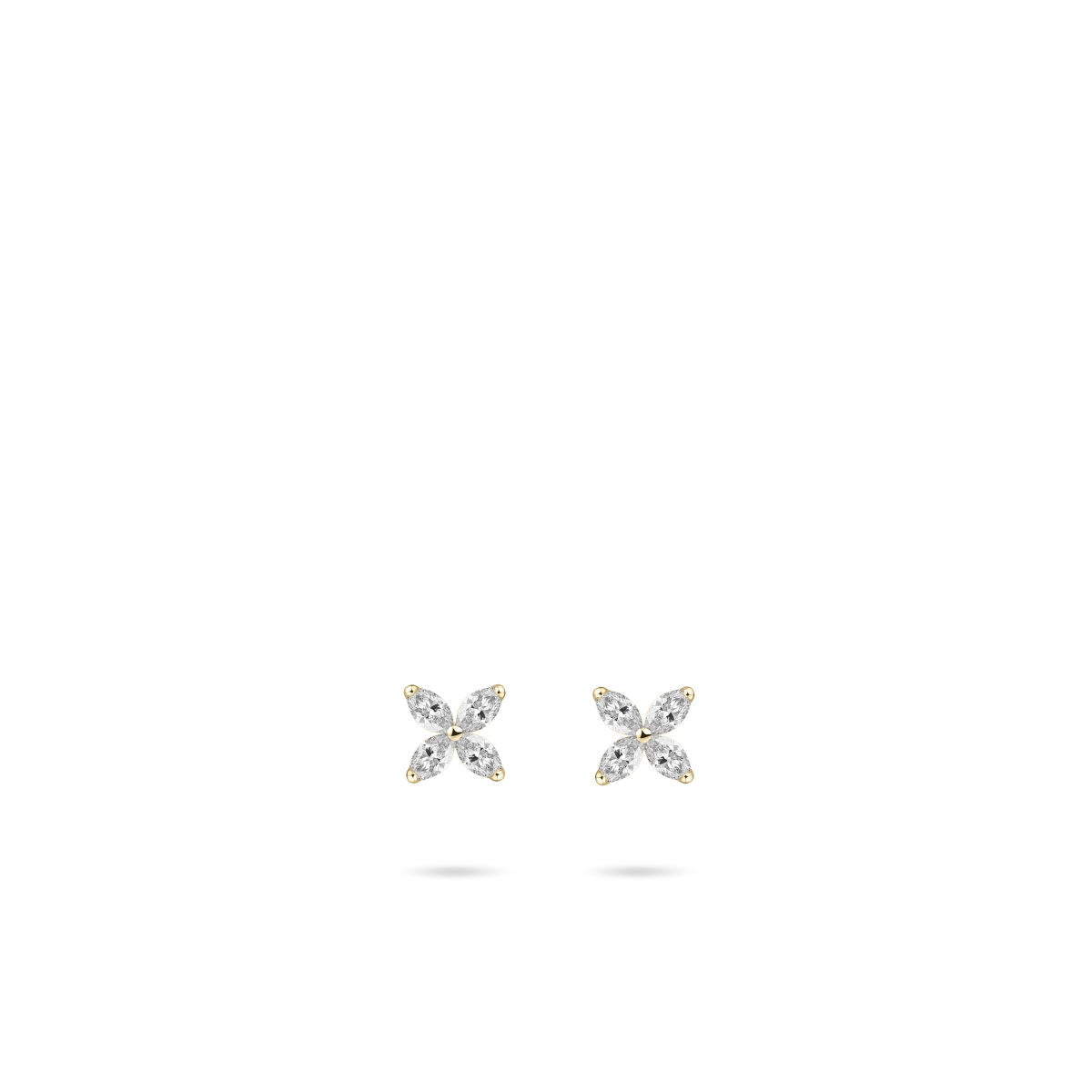 Gisser Oorbellen 14K Geelgoud Diamant Wit – VGDE002