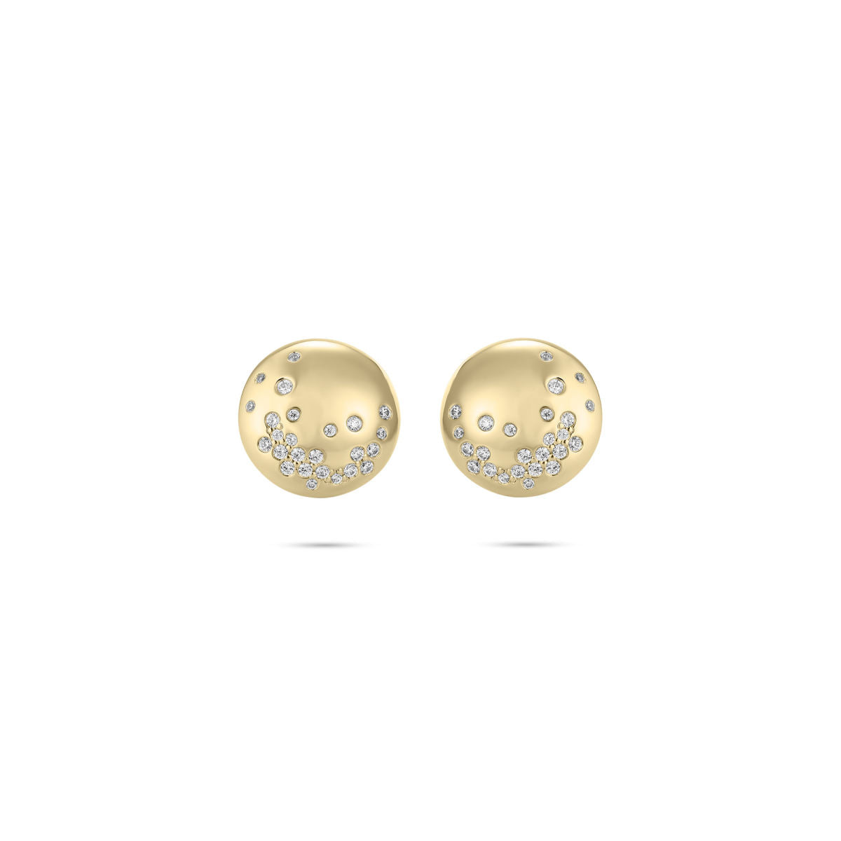 Gisser Oorknoppen 14K Geelgoud Diamant Wit – VGDE003