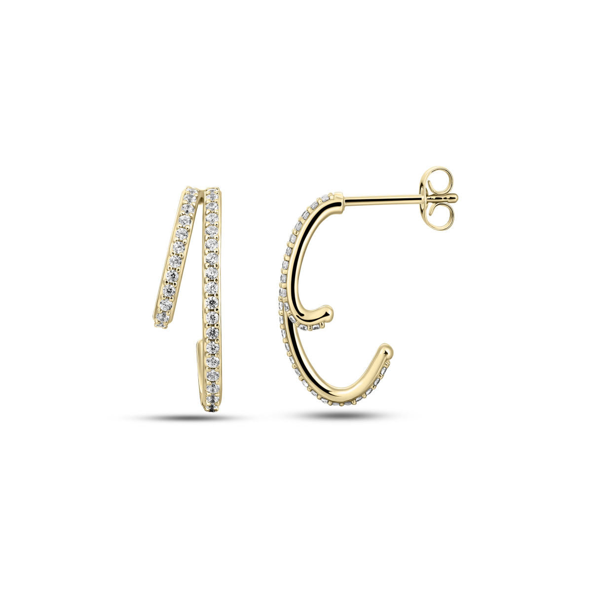 Gisser Oorbellen 14K Geelgoud Diamant – VGDE009 – foto 2
