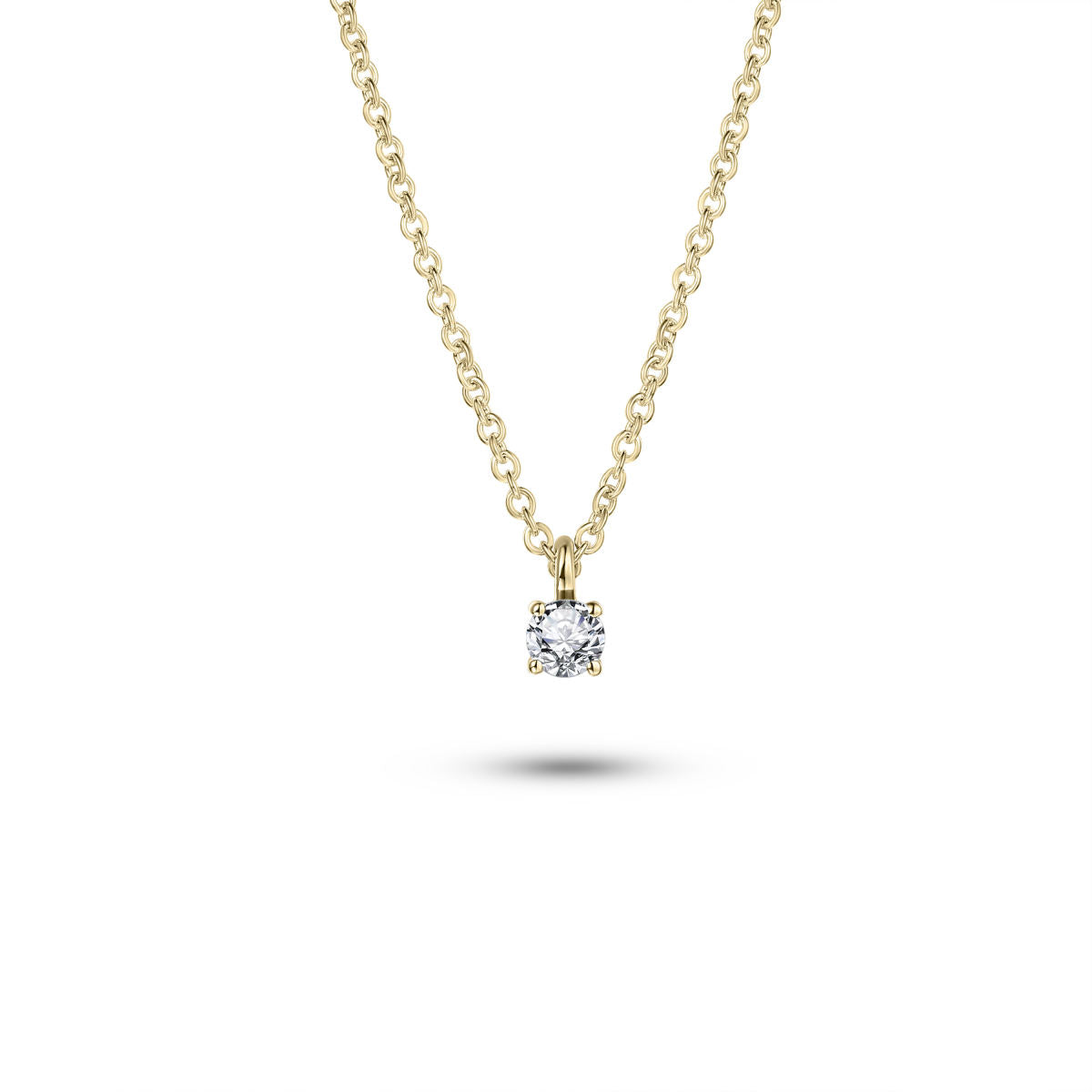 Gisser Ketting 14K Geelgoud Diamant Wit – VGDN001/2