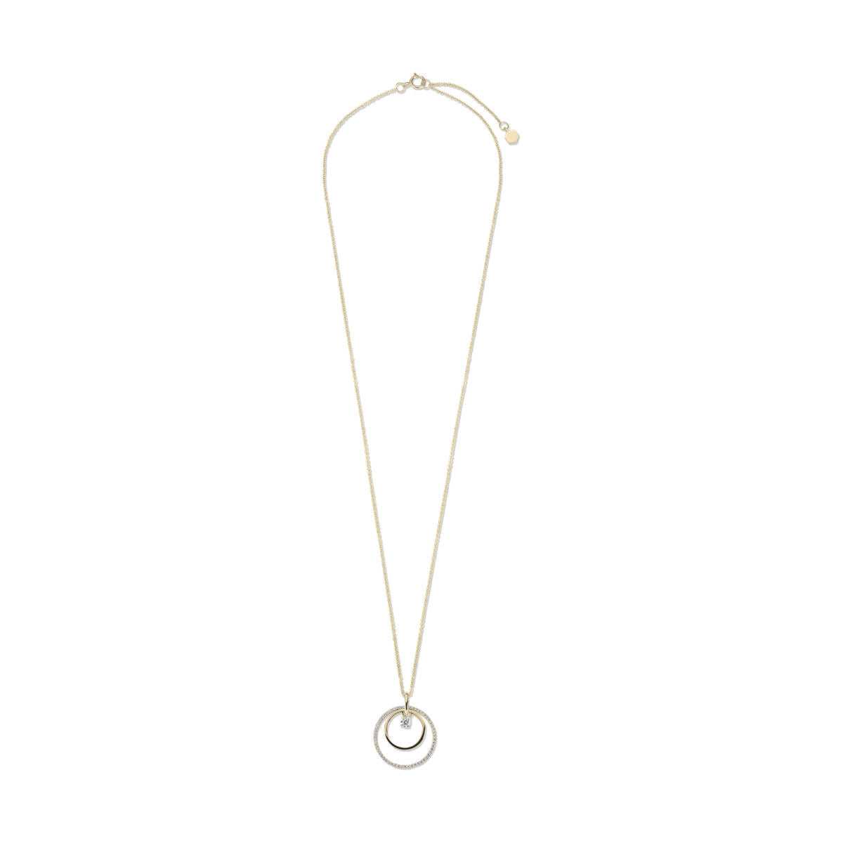 Gisser Ketting 14K Geelgoud Diamant 42+3 cm – VGDN004 – foto 2