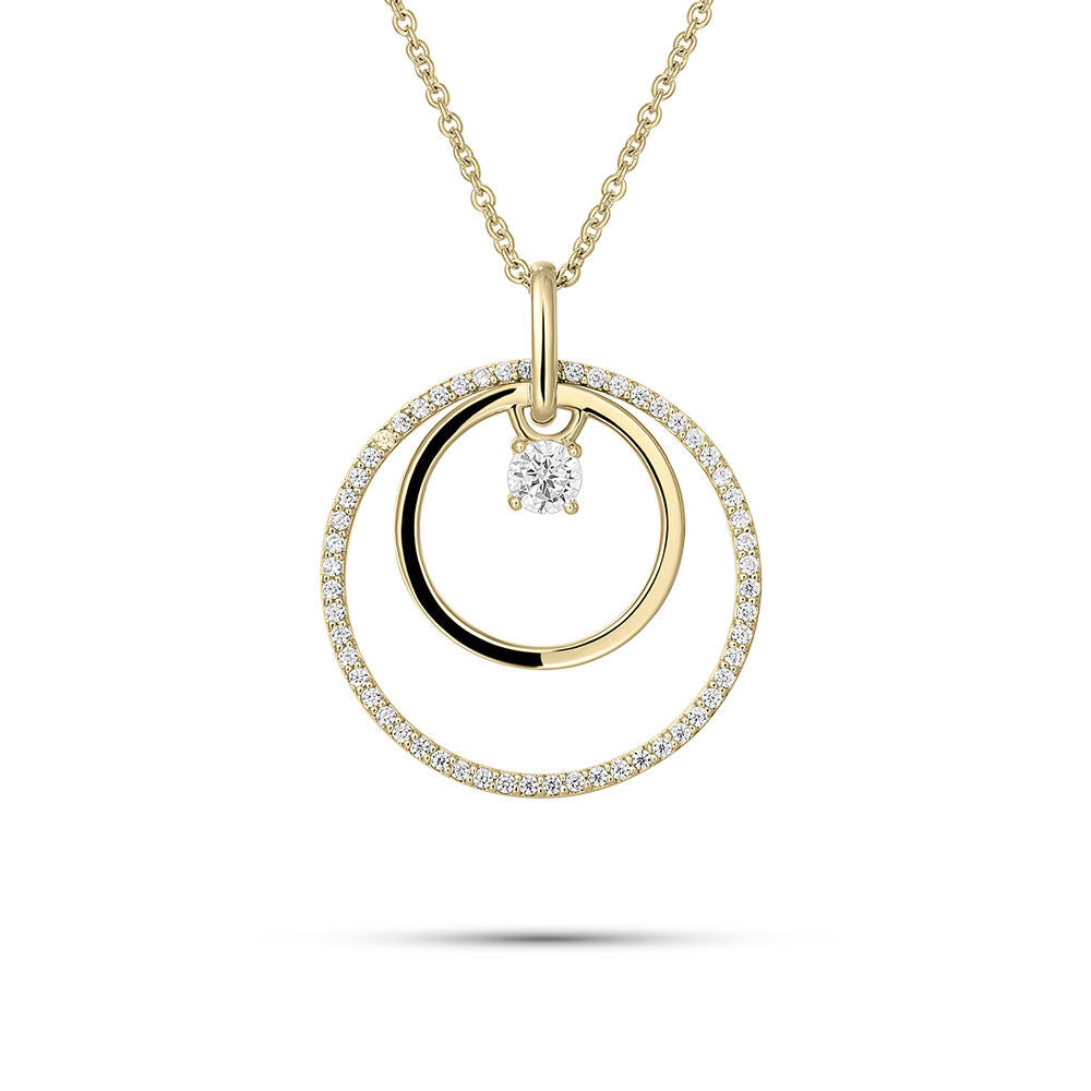 Gisser Ketting 14K Geelgoud Diamant 42+3 cm – VGDN004