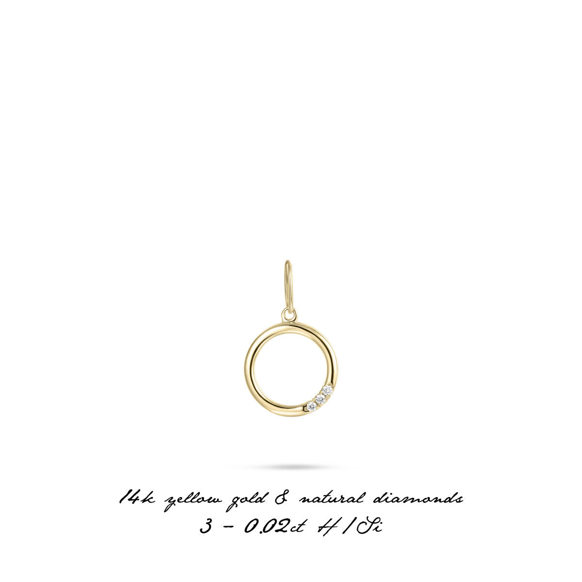 Gisser Hanger 14K Geelgoud Diamant Wit – VGDP001 – foto 2