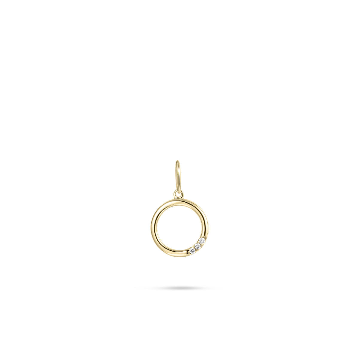 Gisser Hanger 14K Geelgoud Diamant Wit – VGDP001