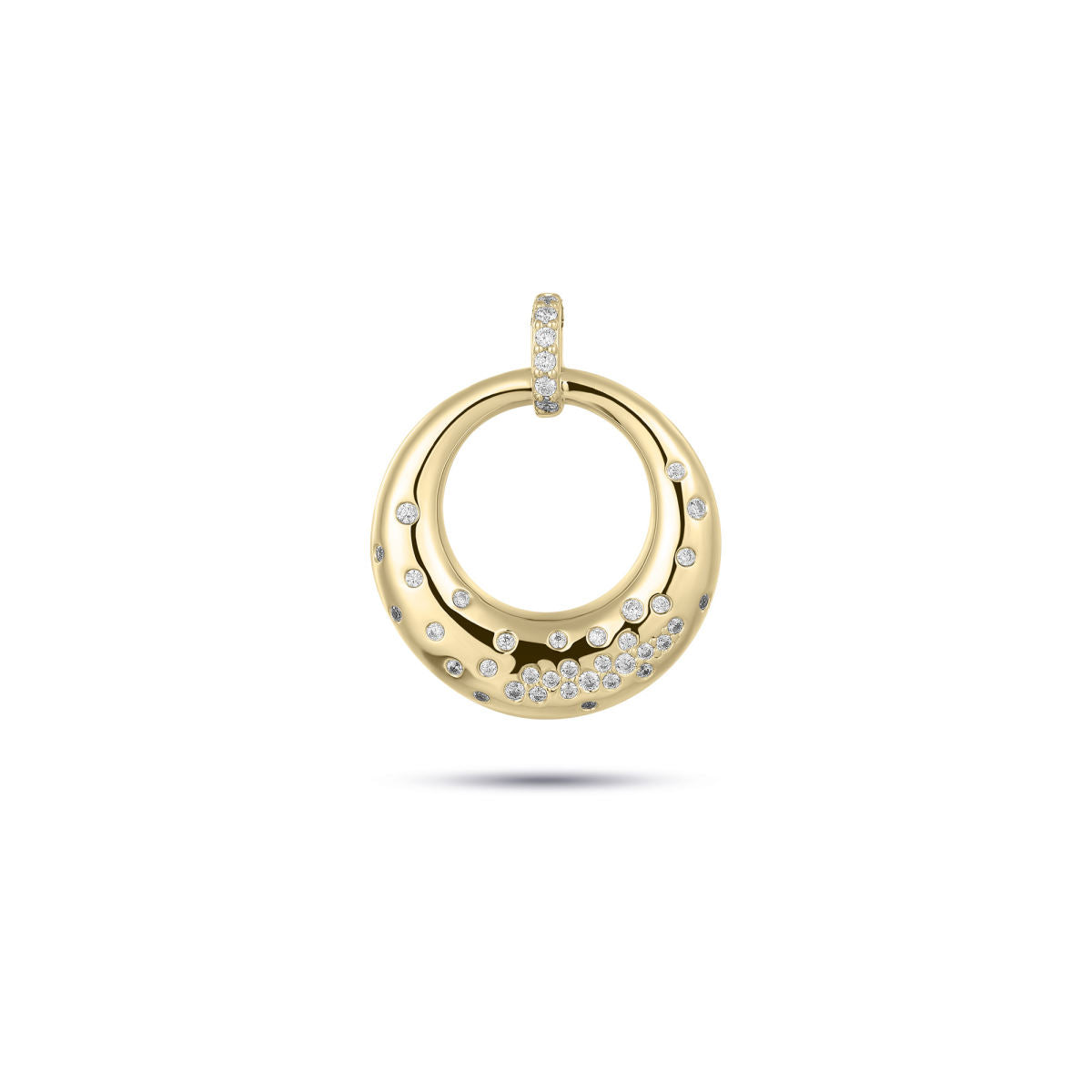 Gisser Hanger 14K Geelgoud Diamant Wit – VGDP004