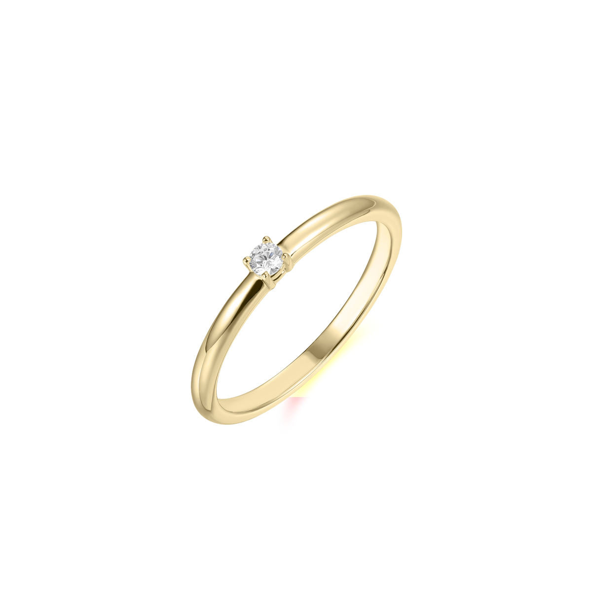 Gisser Ring 14K Geelgoud Diamant Wit – VGDR002