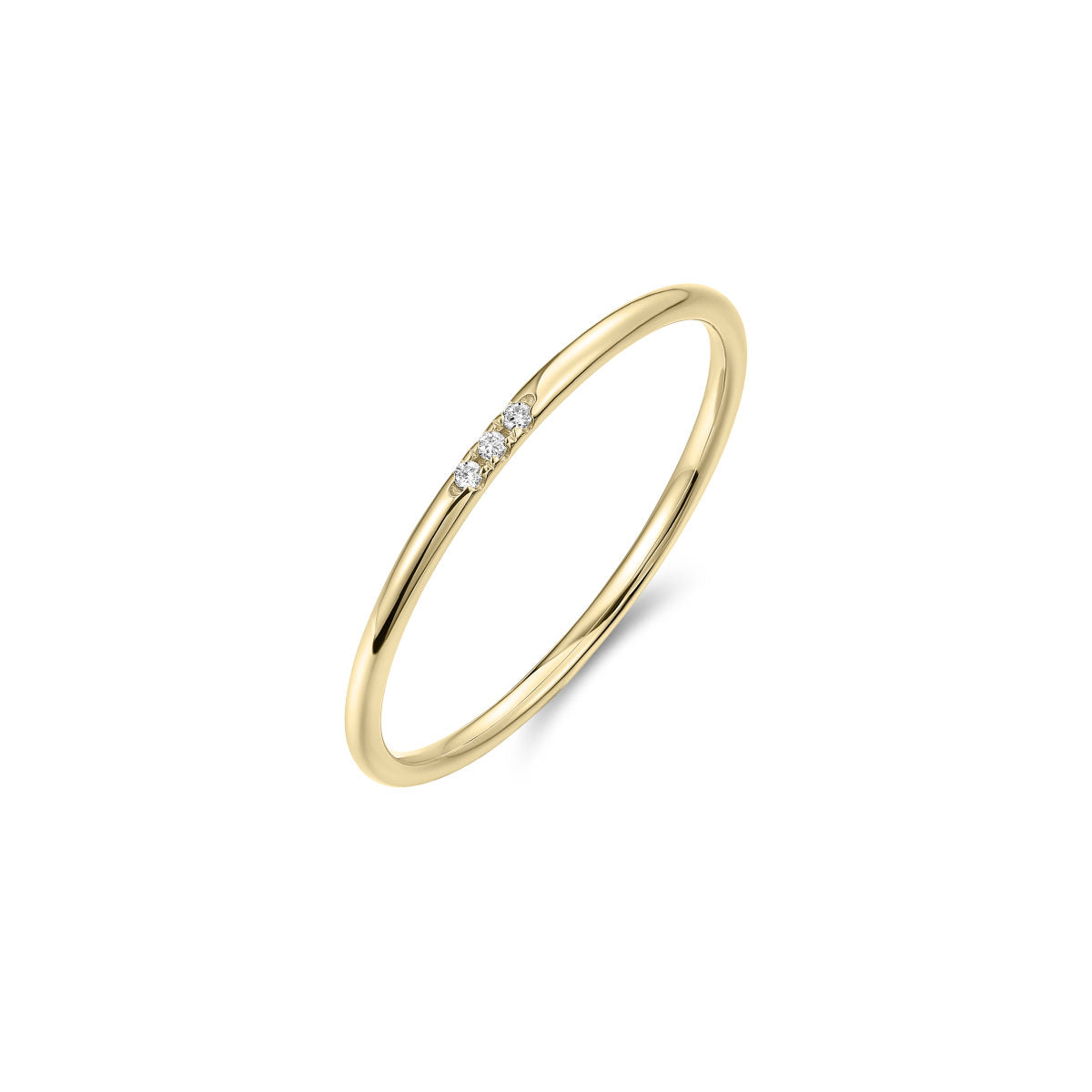 Gisser Ring 14K Geelgoud Diamant Wit – VGDR009