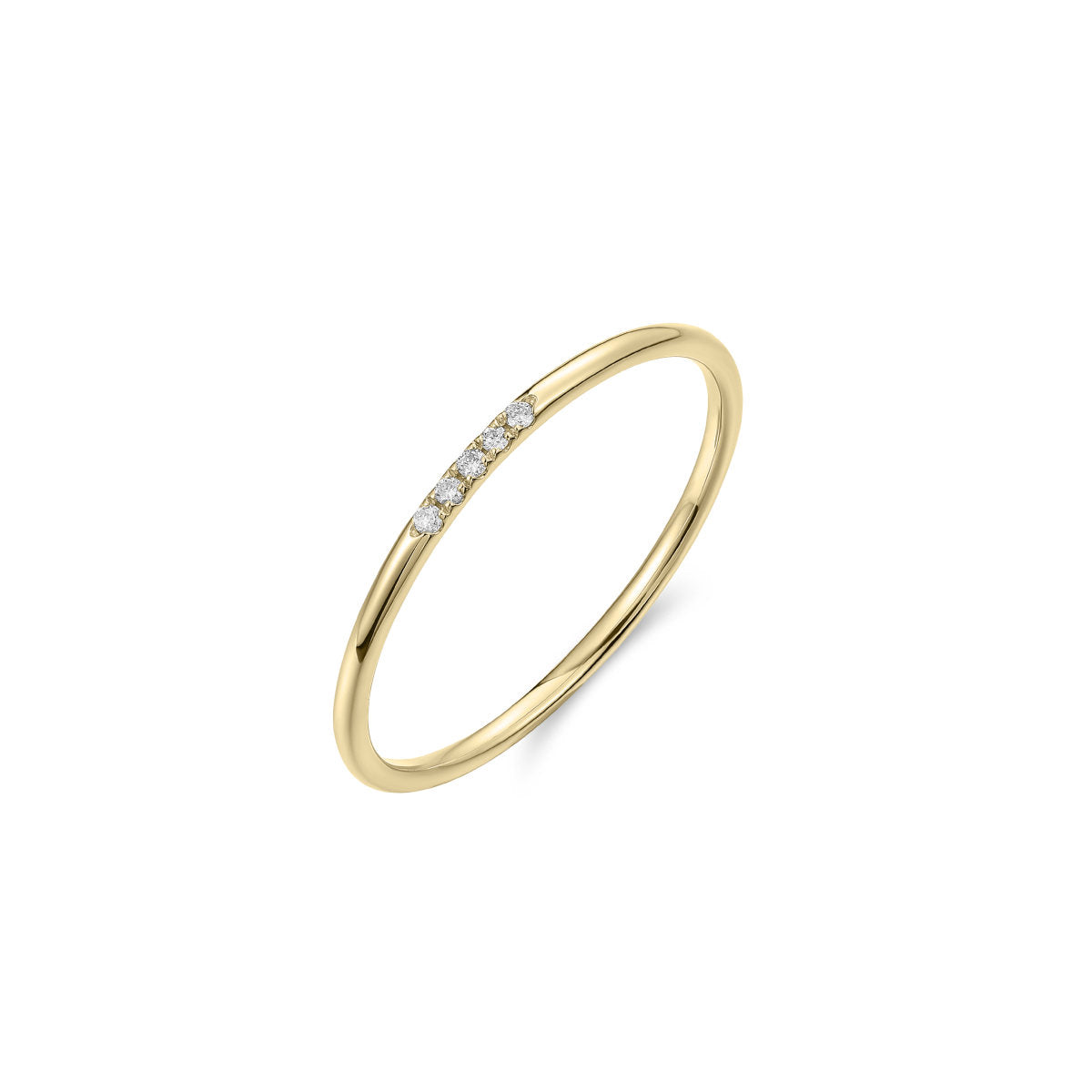 Gisser Ring 14K Geelgoud Diamant Wit – VGDR010