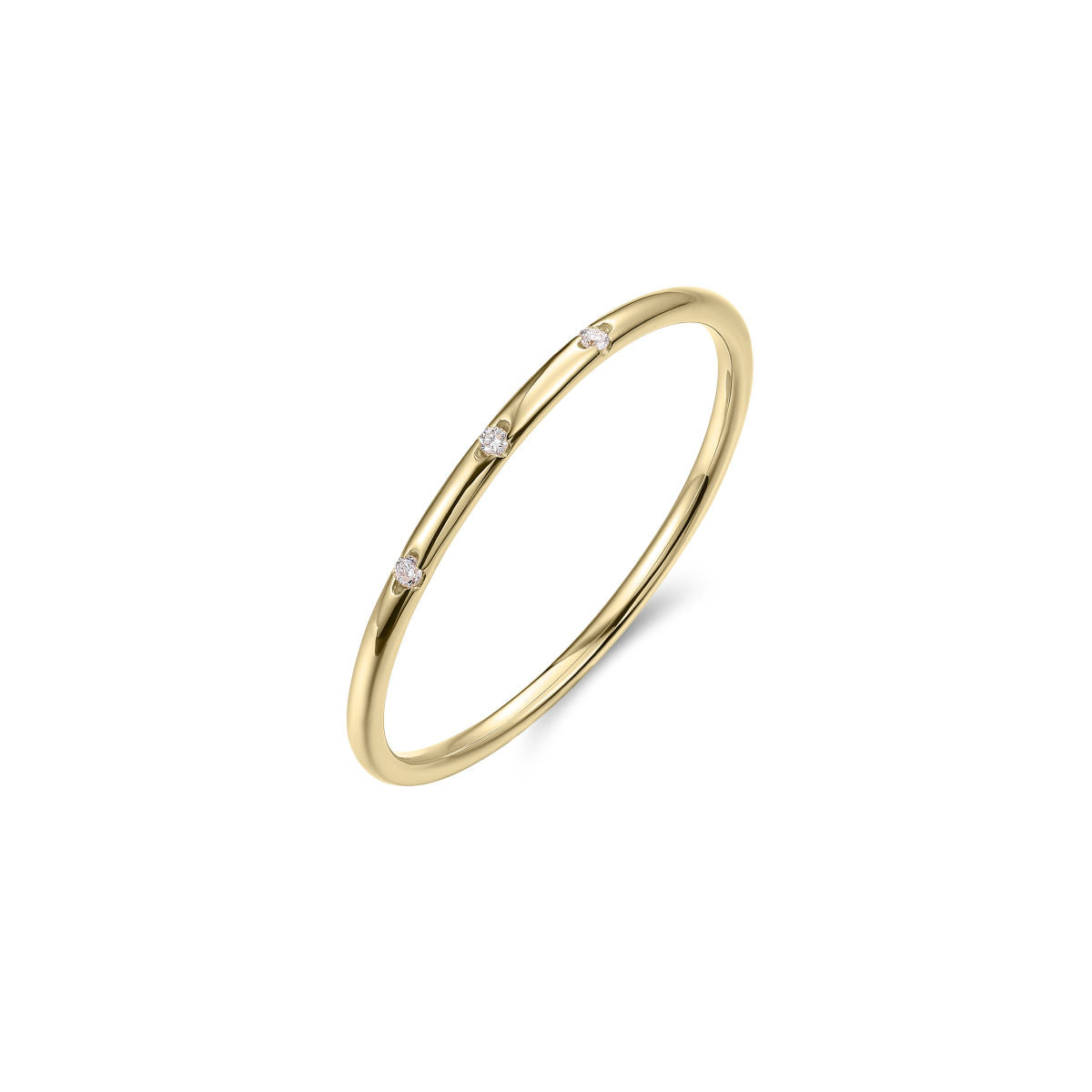 Gisser Ring 14K Geelgoud Diamant Wit – VGDR011