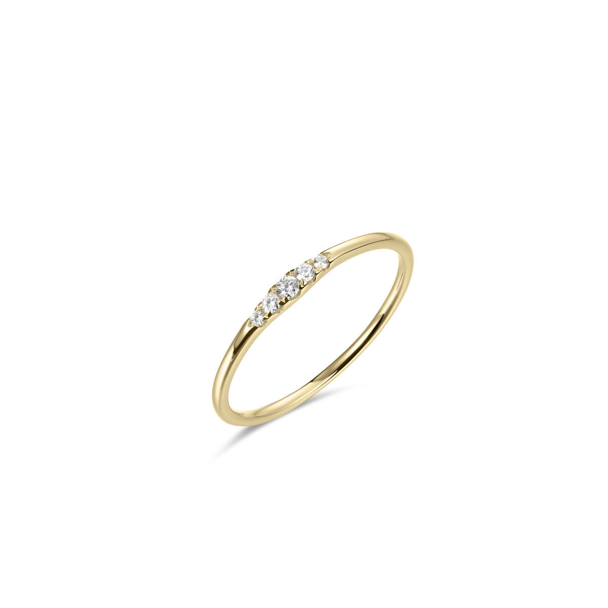 Gisser Ring 14K Geelgoud Diamant Wit – VGDR012
