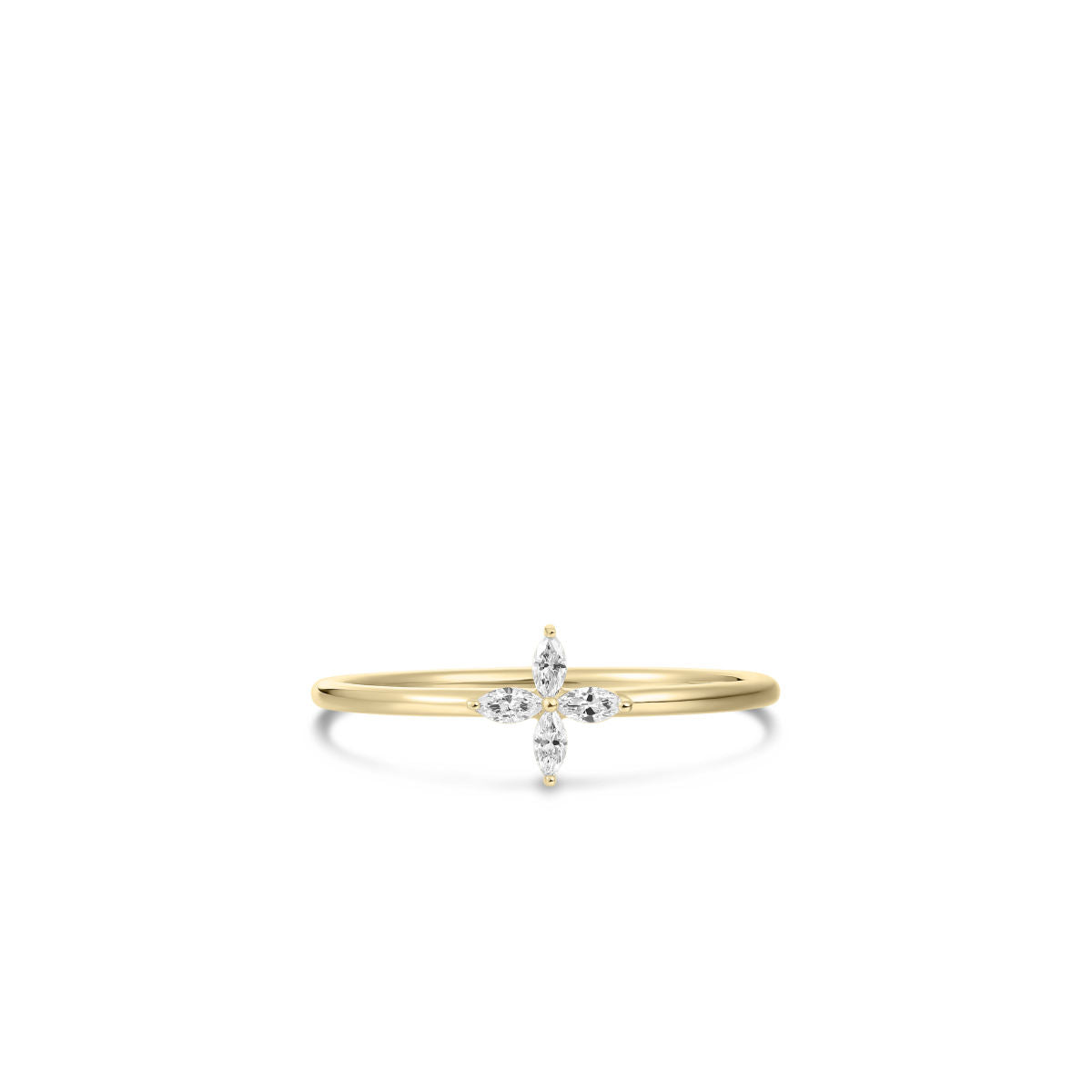 Gisser Ring 14K Geelgoud Diamant Wit – VGDR014 – foto 2