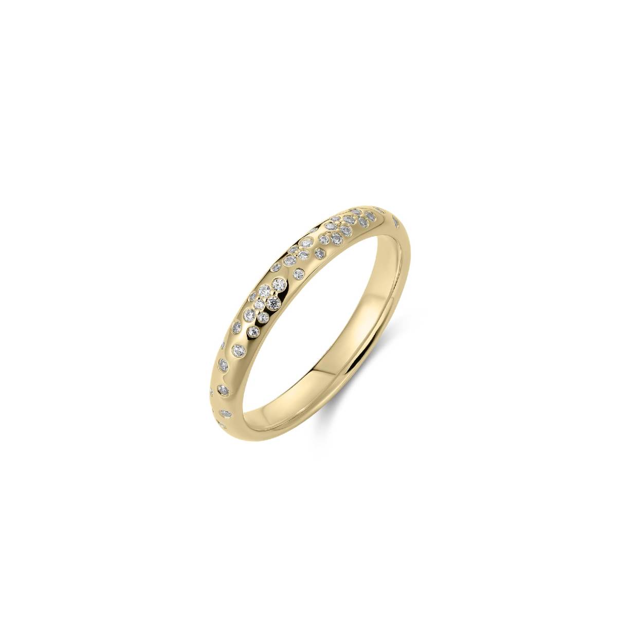 Gisser Ring 14K Geelgoud Diamant Wit – VGDR017