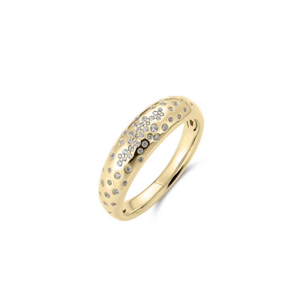 Gisser Ring 14K Geelgoud Diamant Wit – VGDR018