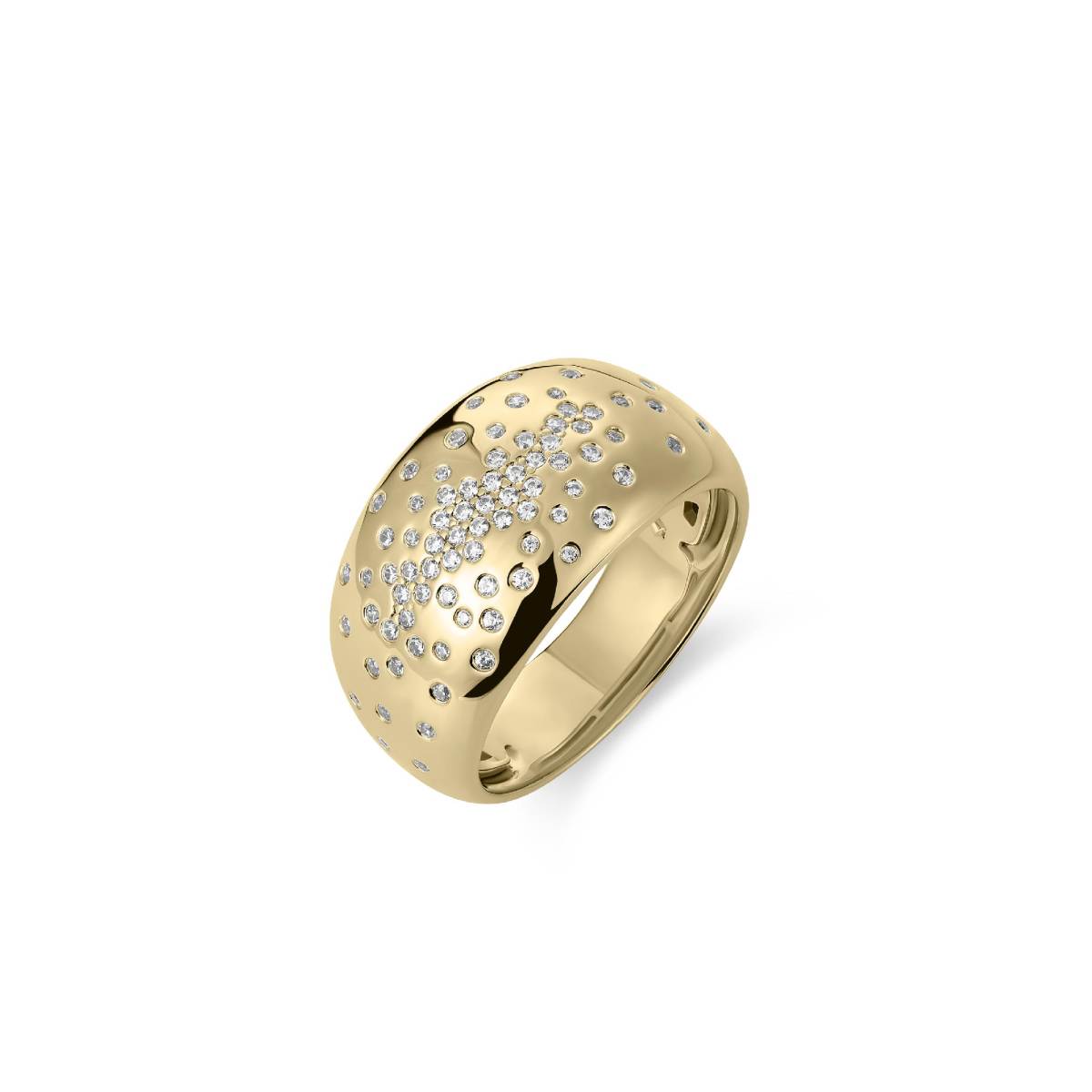 Gisser Ring 14K Geelgoud Diamant Wit – VGDR019