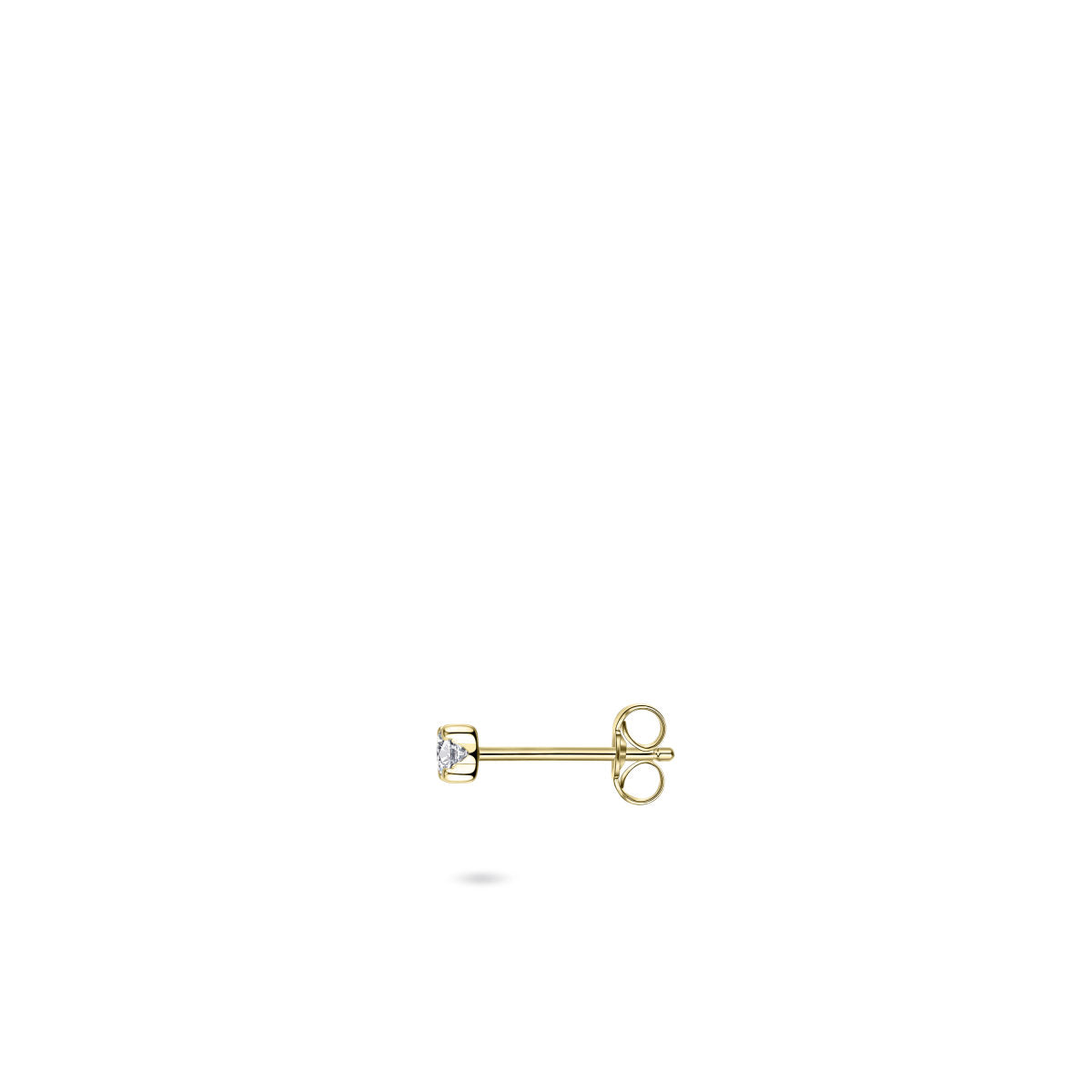 Gisser Oorbellen 14K Geelgoud Zirkonia Wit – VGE001/2.5 – foto 2