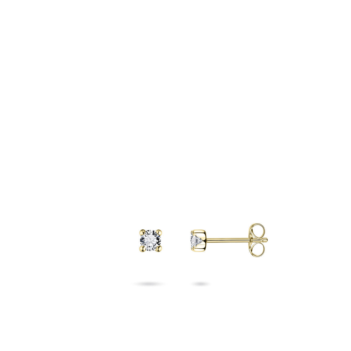 Gisser Oorbellen 14K Geelgoud Zirkonia Wit – VGE001/3 – foto 3
