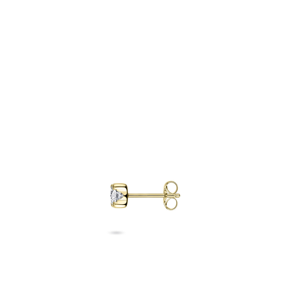 Gisser Oorbellen 14K Geelgoud Zirkonia Wit – VGE001/4 – foto 2