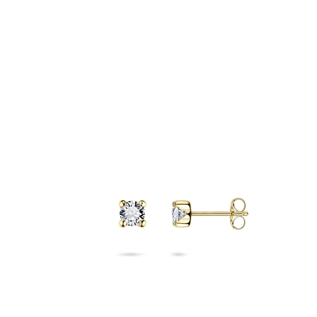 Gisser Oorbellen 14K Geelgoud Zirkonia Wit – VGE001/4 – foto 3