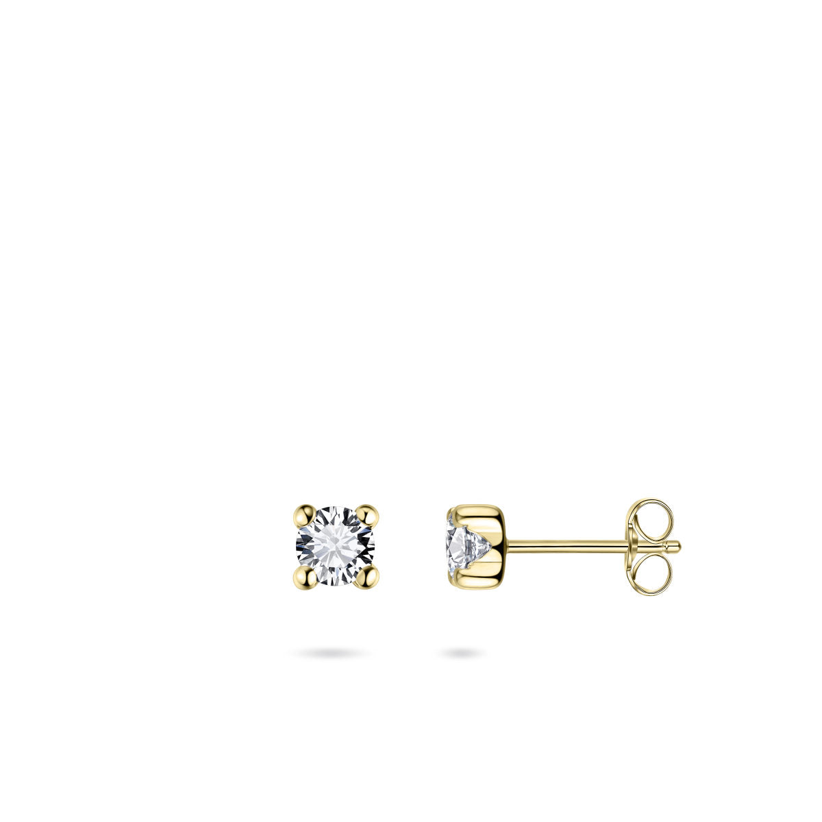 Gisser Oorbellen 14K Geelgoud Zirkonia Wit – VGE001/5 – foto 3