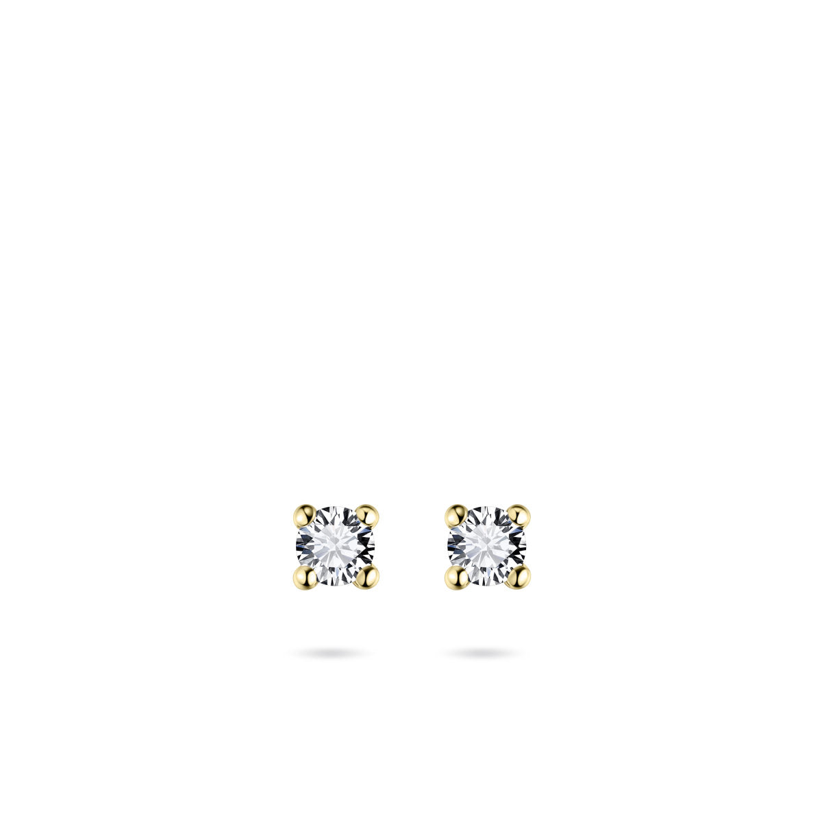 Gisser Oorbellen 14K Geelgoud Zirkonia Wit – VGE001/5