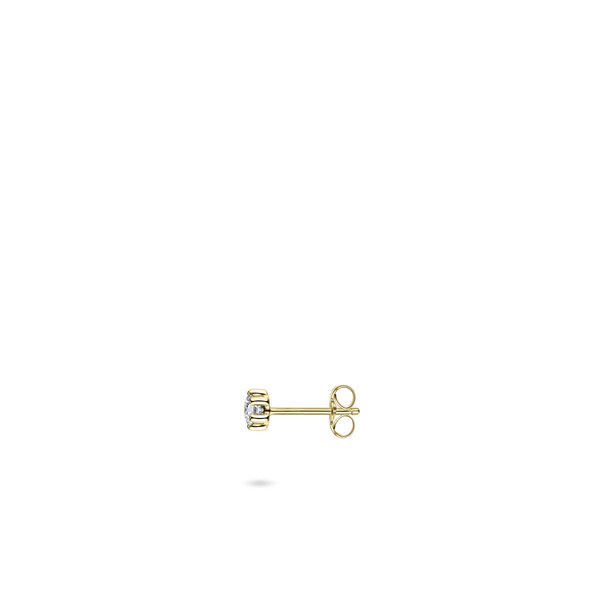 Gisser Oorbellen 14K Geelgoud Zirkonia Wit – VGE002/3 – foto 2