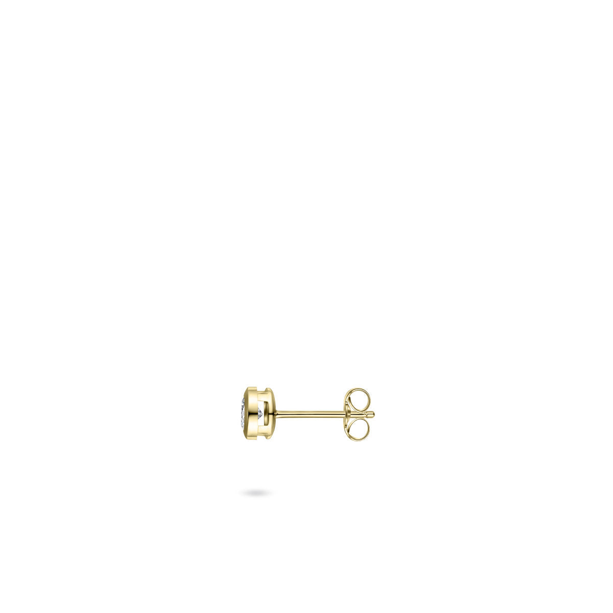 Gisser Oorbellen 14K Geelgoud Zirkonia Wit – VGE003/2.5 – foto 2