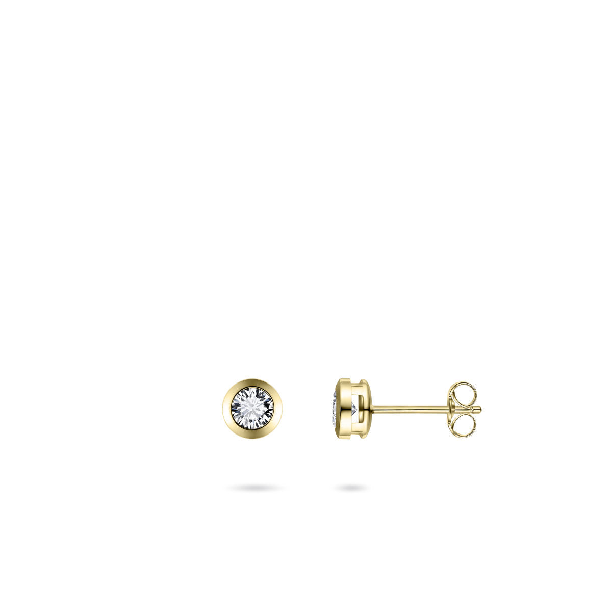 Gisser Oorbellen 14K Geelgoud Zirkonia Wit – VGE003/3 – foto 3