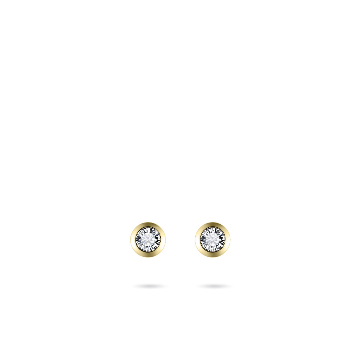 Gisser Oorbellen 14K Geelgoud Zirkonia Wit – VGE003/3